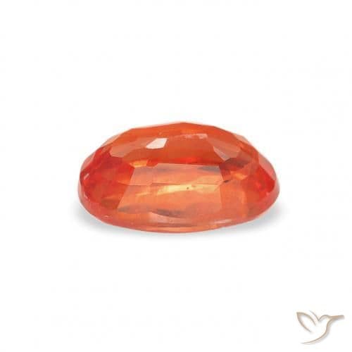 0.67ct Natural Medium Orange Sapphire, Oval Cut, 6.1x4 mm