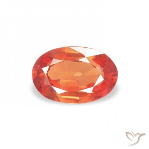 0.56ct Natural Fire Orange Sapphire, Oval Cut, 6.3x4.2 mm