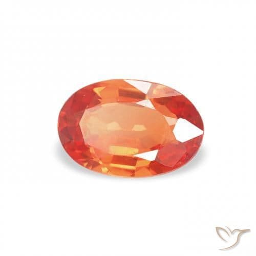 0.56ct Natural Fire Orange Sapphire, Oval Cut, 6.3x4.2 mm