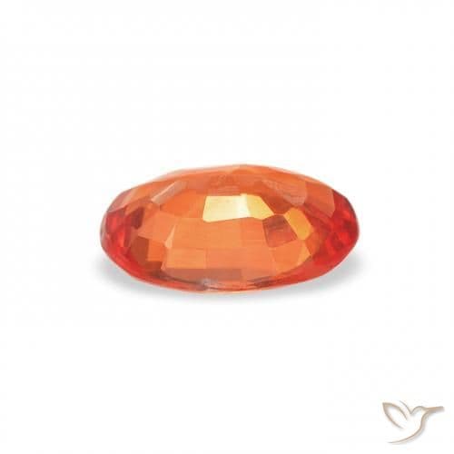 0.56ct Natural Fire Orange Sapphire, Oval Cut, 6.3x4.2 mm