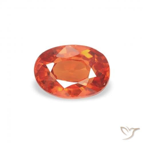 0.55ct Natural Reddish Orange Sapphire, Oval Cut, 5.6x4 mm