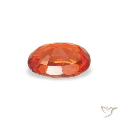 0.55ct Natural Reddish Orange Sapphire, Oval Cut, 5.6x4 mm