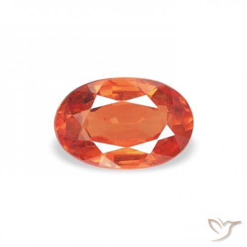 0.71ct Natural Medium Orange Sapphire, Oval Cut, 6.2x4.1 mm