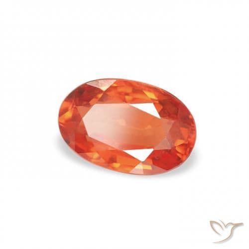 0.71ct Natural Medium Orange Sapphire, Oval Cut, 6.2x4.1 mm