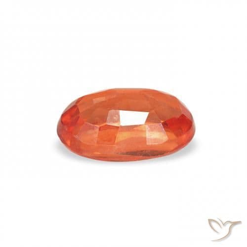 0.71ct Natural Medium Orange Sapphire, Oval Cut, 6.2x4.1 mm