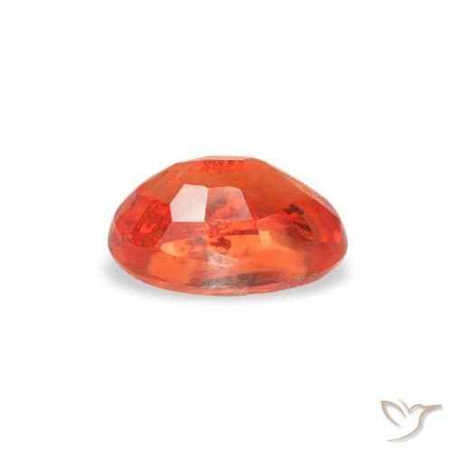 0.62ct Natural Reddish Orange Sapphire, Oval Cut, 5.8x3.9 mm