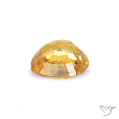 0.44ct Natural Bright Gold Sapphire, Heart Shape, 4.8x4.7 mm