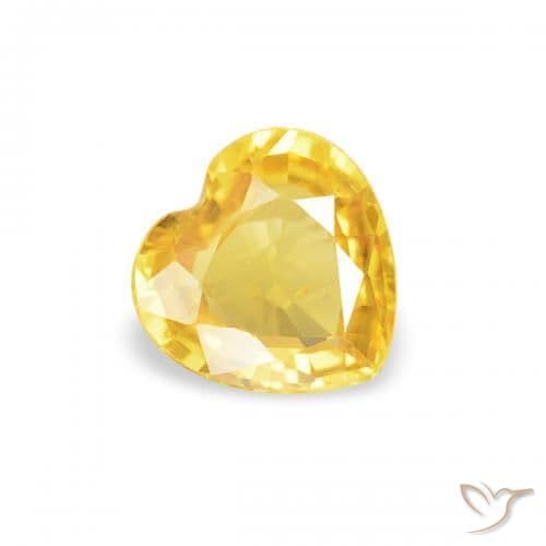 0.34ct Tuscany Yellow Sapphire, Heart Shape, 4.5x4.5 mm