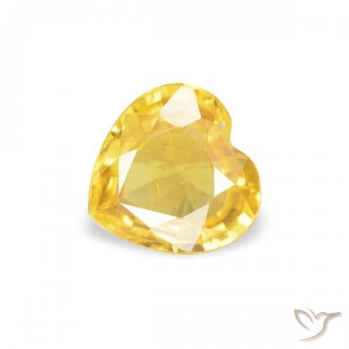 0.34ct Tuscany Yellow Sapphire, Heart Shape, 4.5x4.5 mm