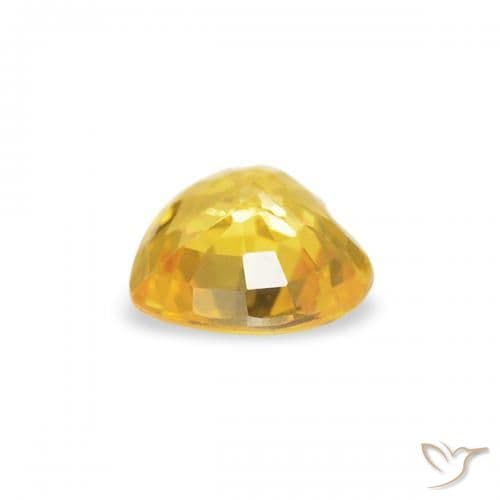 0.34ct Tuscany Yellow Sapphire, Heart Shape, 4.5x4.5 mm