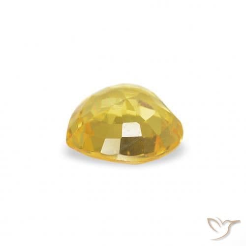 0.36ct Honey Yellow Sapphire, Heart Shape, 4.4x4.4 mm