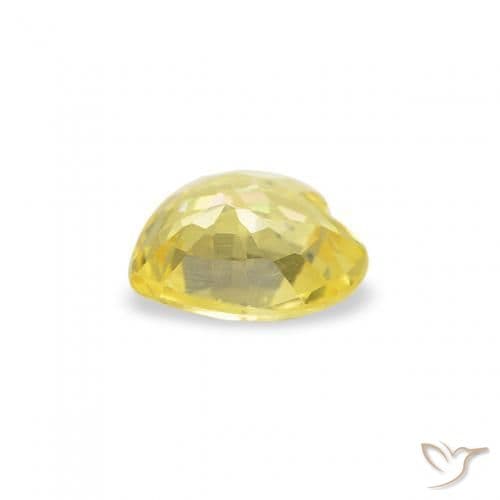 0.36ct Light Yellow Sapphire, Heart Shape, 4.6x4.6 mm