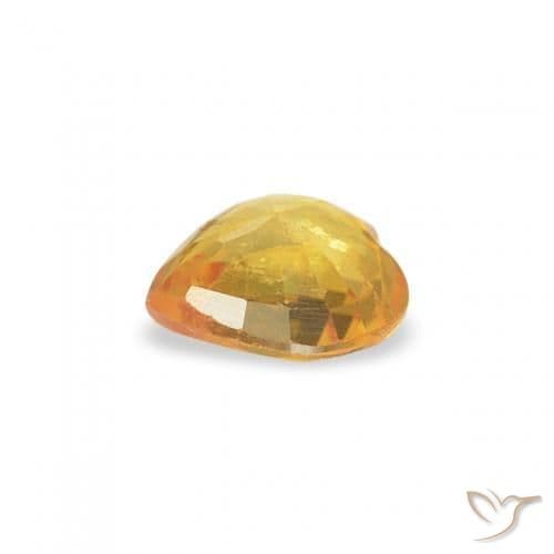 0.38ct Natural Golden Sapphire, Heart Shape, 4.5x4.5 mm