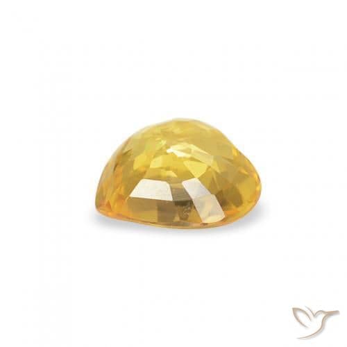 0.38ct Natural Golden Sapphire, Heart Shape, 4.6x4.5 mm