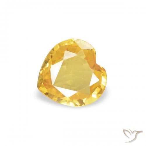 0.29ct Natural Golden Sapphire, Heart Shape, 4.3x4.3 mm