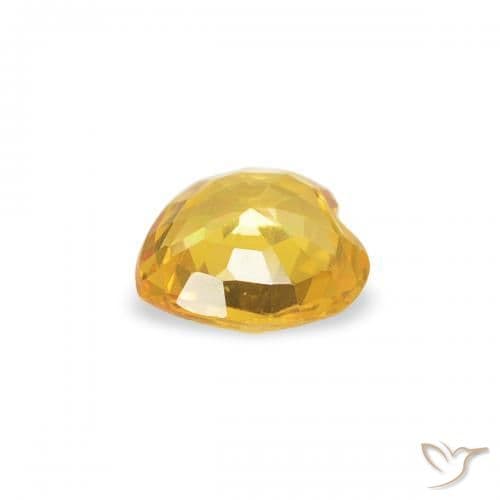 0.29ct Natural Golden Sapphire, Heart Shape, 4.3x4.3 mm