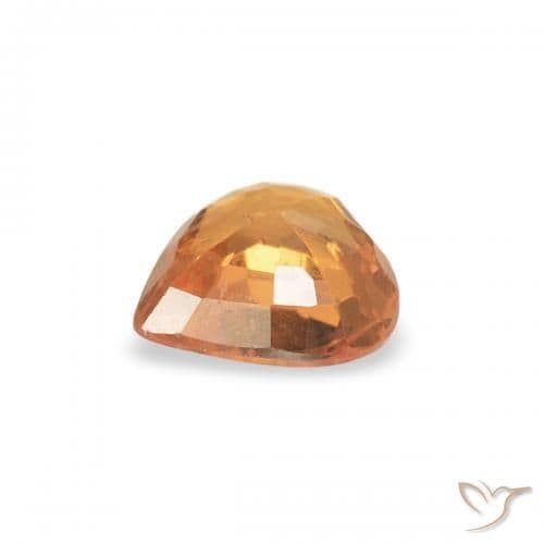 0.35ct Apricot Orange Sapphire, Heart Shape, 4.5x4.5 mm