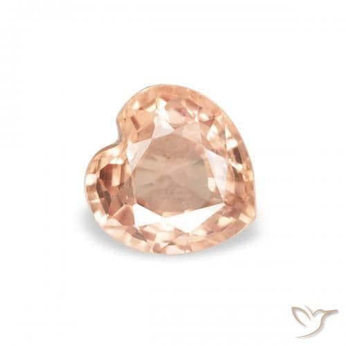 0.38ct Cider Orange Sapphire, Heart Shape, 4.5x4.5 mm