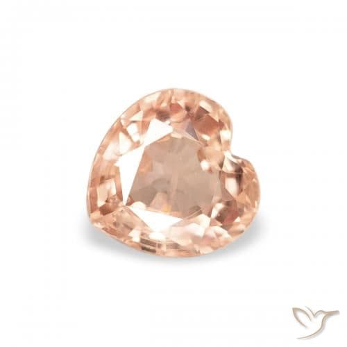 0.38ct Cider Orange Sapphire, Heart Shape, 4.5x4.5 mm