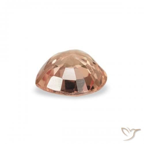 0.38ct Cider Orange Sapphire, Heart Shape, 4.5x4.5 mm