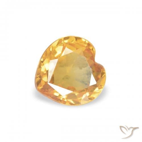 0.42ct Natural Dark Golden Sapphire, Heart Shape, 4.5x4.5 mm