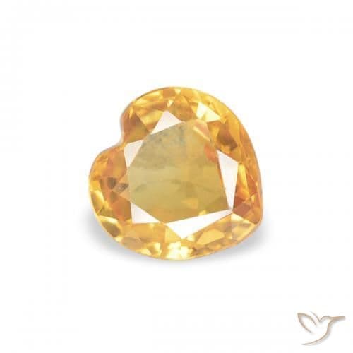 0.42ct Natural Dark Golden Sapphire, Heart Shape, 4.5x4.5 mm