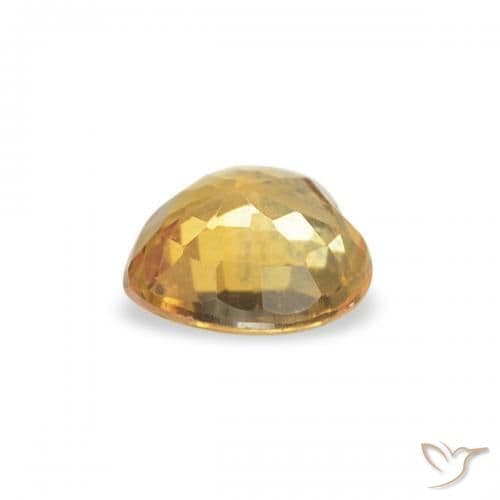 0.42ct Natural Dark Golden Sapphire, Heart Shape, 4.5x4.5 mm