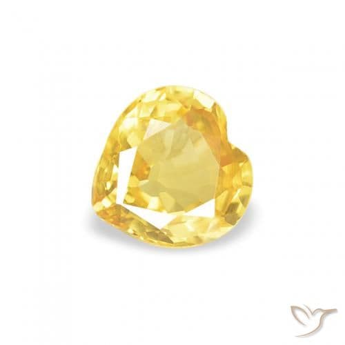 0.38ct Tuscany Yellow Sapphire, Heart Shape, 4.5x4.5 mm