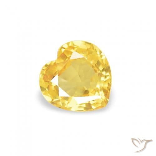 0.38ct Tuscany Yellow Sapphire, Heart Shape, 4.5x4.5 mm