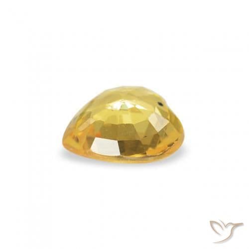 0.38ct Medium Golden Sapphire, Heart Shape, 4.6x4.6 mm