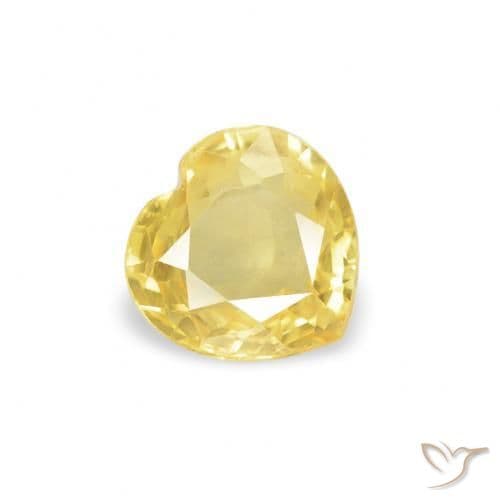 0.38ct Tuscany Yellow Sapphire, Heart Shape, 4.4x4.3 mm