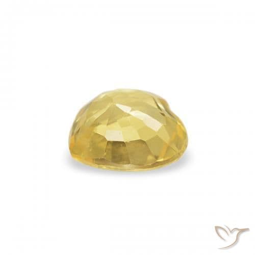 0.38ct Tuscany Yellow Sapphire, Heart Shape, 4.4x4.3 mm