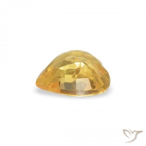 0.39ct Medium Golden Sapphire, Heart Shape, 4.6x4.6 mm