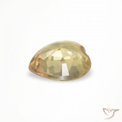 0.37ct Natural Golden Sapphire, Heart Shape, 4.7x4.5 mm
