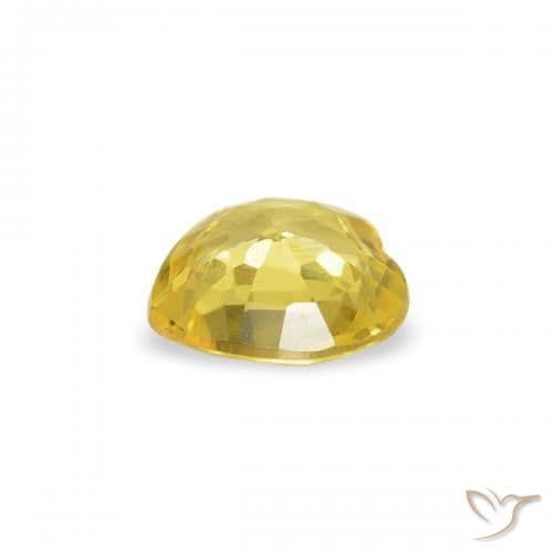 0.32ct Medium Yellow Sapphire, Heart Shape, 4.4x4.4 mm