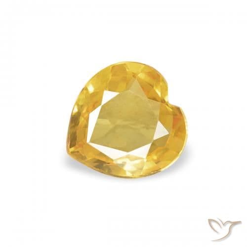 0.33ct Natural Golden Sapphire, Heart Shape, 4.5x4.3 mm