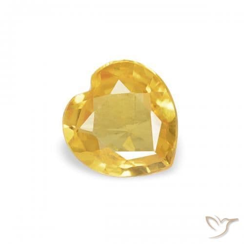 0.33ct Natural Golden Sapphire, Heart Shape, 4.5x4.3 mm