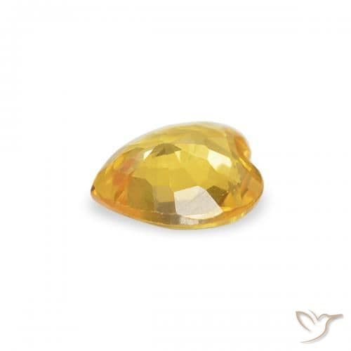 0.33ct Natural Golden Sapphire, Heart Shape, 4.5x4.3 mm