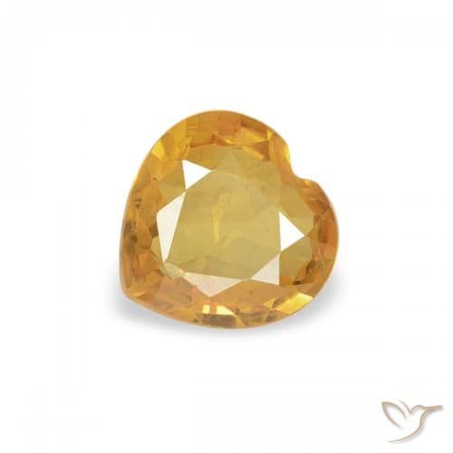 0.34ct Medium Light-Golden Sapphire, Heart Shape, 4.5x4.5 mm