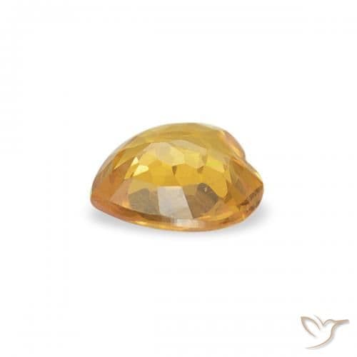 0.34ct Medium Light-Golden Sapphire, Heart Shape, 4.5x4.5 mm