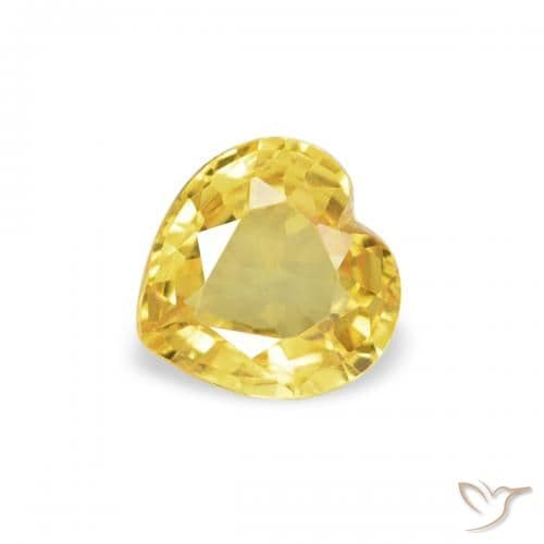 0.35ct Natural Golden Sapphire, Heart Shape, 4.4x4.3 mm