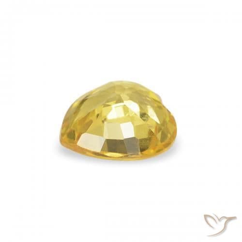 0.35ct Natural Golden Sapphire, Heart Shape, 4.4x4.3 mm