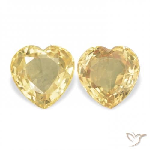 0.92ct Natural Golden Sapphire, Heart Shape, 4.7x4.6 mm