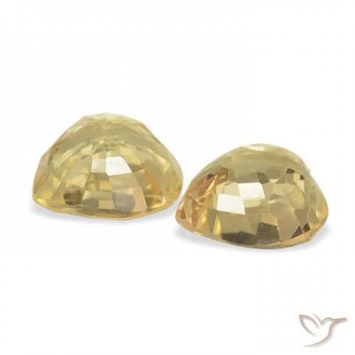 0.92ct Natural Golden Sapphire, Heart Shape, 4.7x4.6 mm