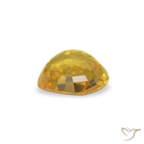 0.36ct Golden Orange Sapphire, Heart Shape, 4.5x4.5 mm