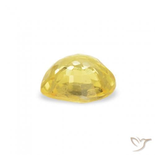 0.42ct Medium Yellow Sapphire, Heart Shape, 4.7x4.6 mm