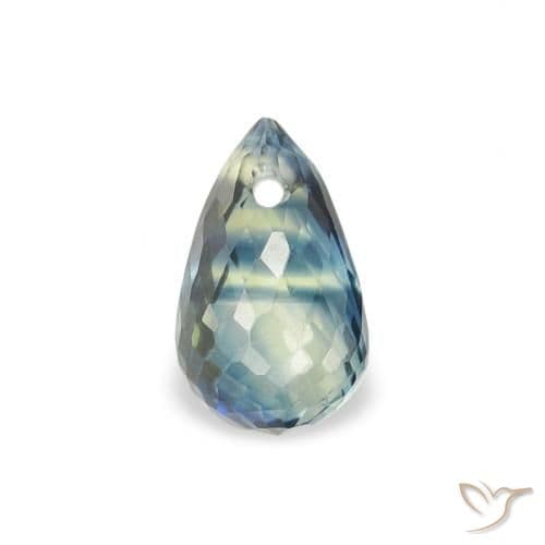 0.54ct Natural Teal Sapphire, Briolette, 5.6x3.4 mm