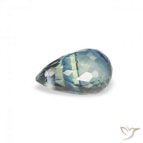 0.54ct Natural Teal Sapphire, Briolette, 5.6x3.4 mm
