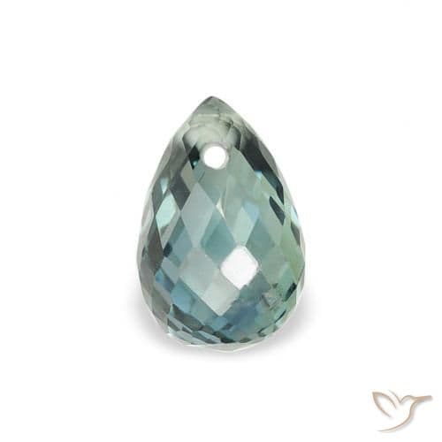 0.64ct Natural Teal Sapphire, Briolette, 5.6x3.8 mm