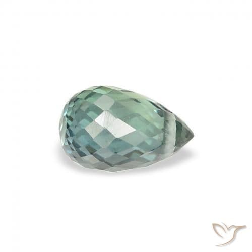 0.64ct Natural Teal Sapphire, Briolette, 5.6x3.8 mm